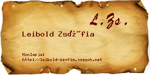Leibold Zsófia névjegykártya